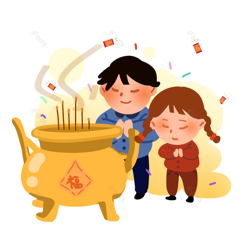 春节图片,新年元素,可爱PNG,免抠素材